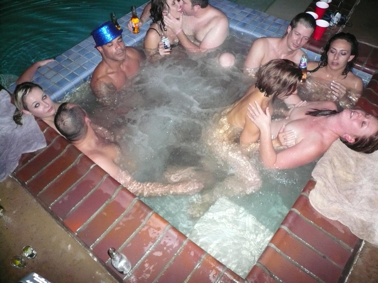 Nude party hot tub images