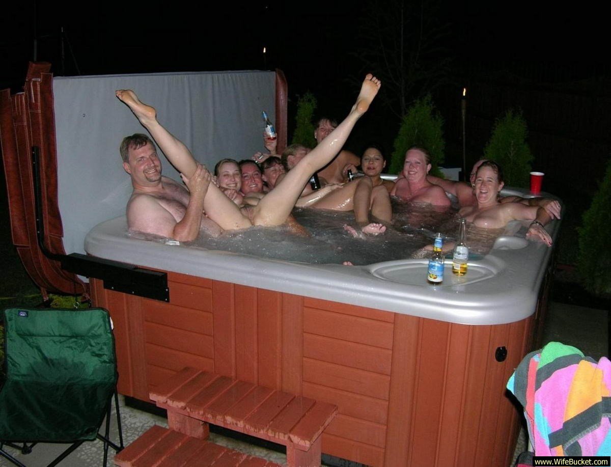 Nude party hot tub images