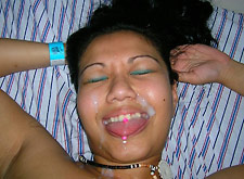 Amateur Asian Wife Eats Cum 