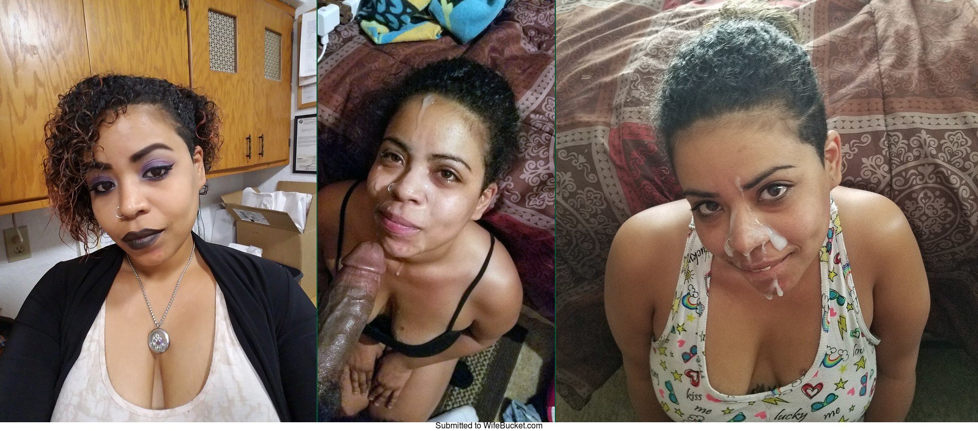 Ebony Blowjob Cum On Face - Before-after sex pics â€“ WifeBucket | Offical MILF Blog